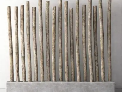 Decor from old branches 3D model