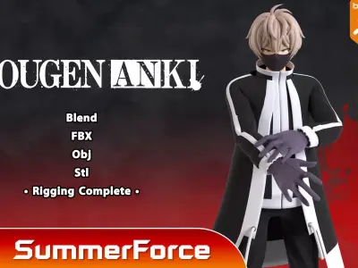 Jin Kougasaki  - TOUGEN ANKI 3D model