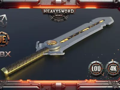 HeavySword SciFi I Low-poly 3D model