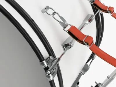 Marching Bass Drum with Carrier 24x12 3D model