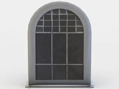 Window arched Low-poly 3D model