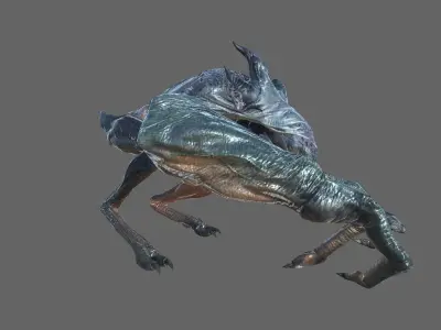 Alien Thresher Low-poly 3D model