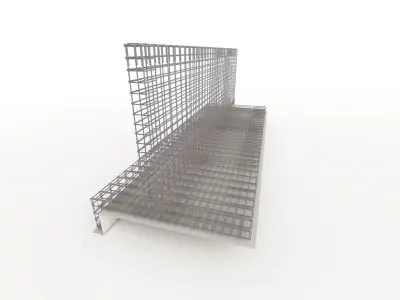 Wall Cross Section Insulation-Park wall detail-3 3D model