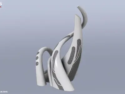 Scifi building Low-poly 3D model buy