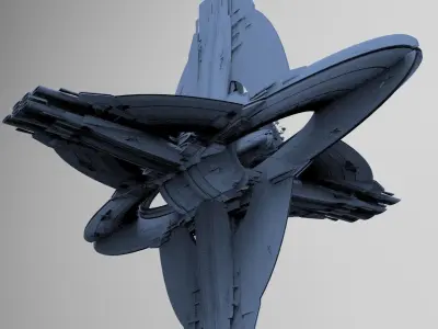 Floating Angel monolith Sci-fi Relays systems base 3D 3D model