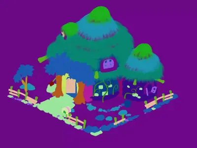 Snow White Cottage 03 3D model