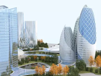 Future City Low-poly 3D model buy