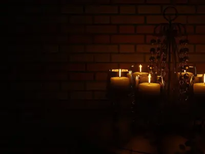 3D Candle Chandelier Free 3D model