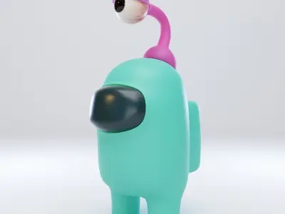 Among Us Eyeball Lamp Character  3D model