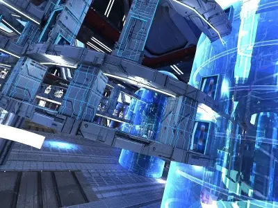 Sci Fi Factory Interior 3D model
