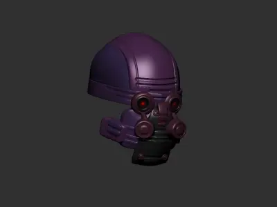 helmet high poly sculpt 3d printable ver 7 3D model 3D model 161