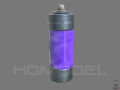 Antiviral Can PBR Low-poly 3D model