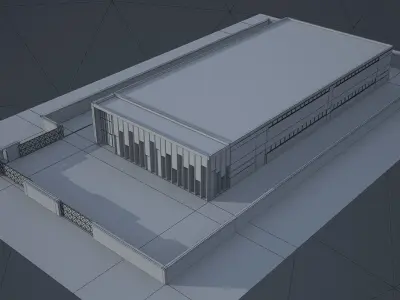 Industrial Building Factory 3 3D model