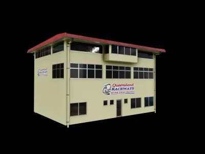 Queensland raceways 3d building PBR model  Low-poly 3D model