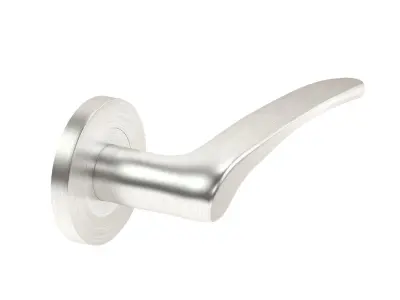 Eurospec Tirolo Satin Stainless Steel Solid Door Handle 3D model
