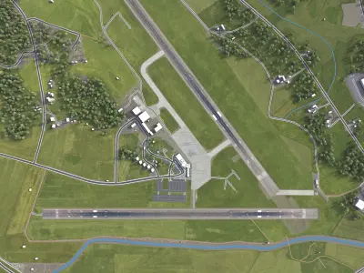 Vaasa - Airport - VAA Low-poly 3D model