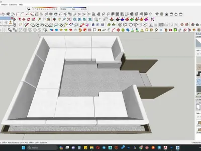 Outdoor sitting 3d model 3D model