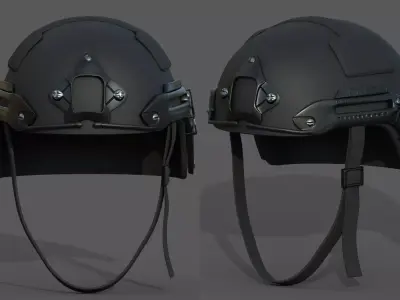 Helmet military combat 3d model  Low-poly 3D model