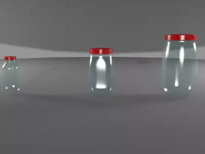 Plastic Jar - 2 Free low-poly 3D model