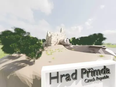 Castle Primda Medieval Czech Fortress  by Ing Karl Artstudio 3D model