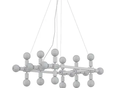 RADCLIFFE modern chandeliers - brass pendant light 3D model