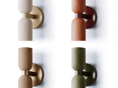 Ceramic Up Down Wall Sconce 3D model