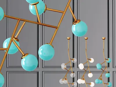 Globe Clear Glass GOLD 3D model