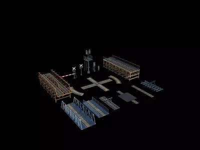 railway pack 3D model