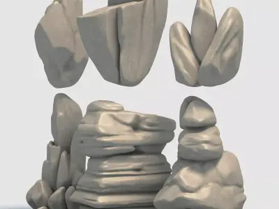 Rock Pack 6 Stone Models for Printing  3D print model