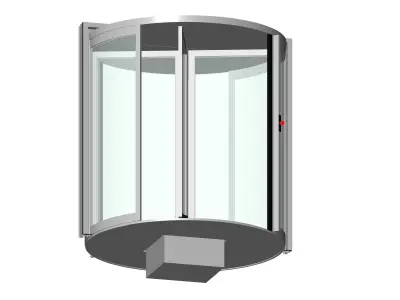 Revolving Door Family Revit 3D model