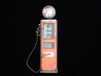 Gas Pump Low-poly 3D model