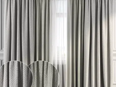 Curtain Set 177 3D model