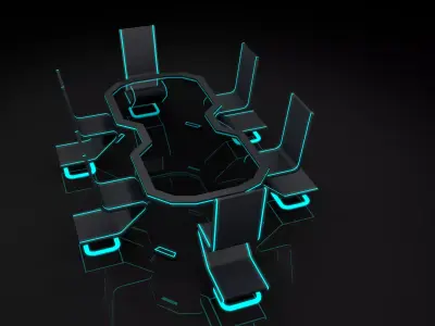 Sci Fi  Office Furniture 3D model
