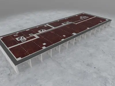 EDDB Technical Building 4 Low-poly 3D model