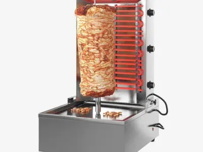 Equipment for Doner Cafe 3D model