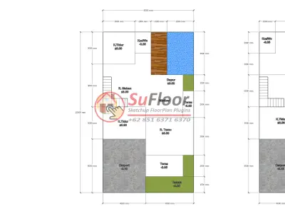 House 8x15m code 502- Sketchup 3D model 3D model 3D model