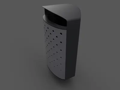 Litter bin Low-poly 3D model buy