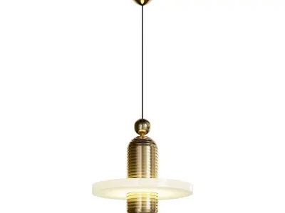 SPECTATOR pendant light in brass 3D model