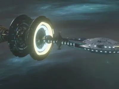 SCFI IMPERIAL Corvette Spaceship Low-poly  3D model