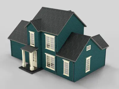 British House Design 01T3 Low-poly 3D model