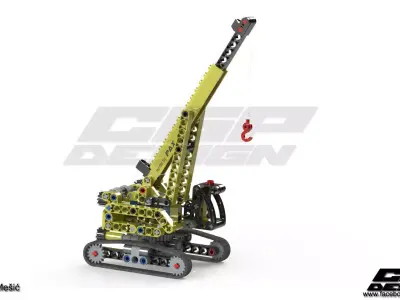 CGPdesign academyLEGO crane- design by Amila Mesic Free 3D model