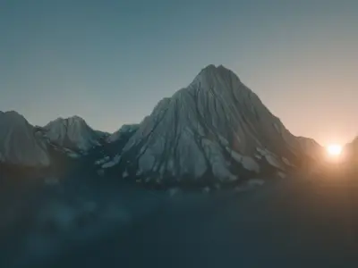 Snow-Covered Landscape 3D model