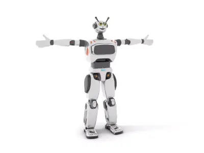 Friendly Robot Companion model pack Low-poly 3D model