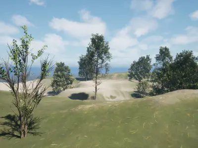 UE5 Green Jungle Terrain - Realistic Scene 3D model