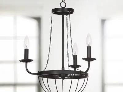 Leechburg Light Dimmable Empire Chandelier 3D model