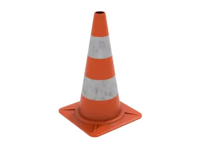 Traffic Cone 3D Model Low-poly 3D model