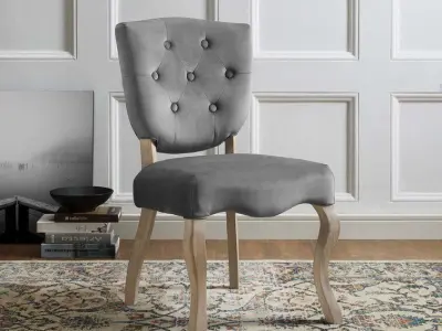 Fairfield Tufted Velvet Side Chair 3D model