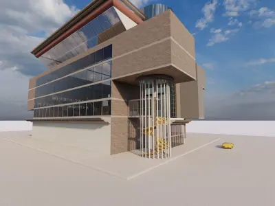 Futuristic Skyscraper-Building office-Modern office 3D model