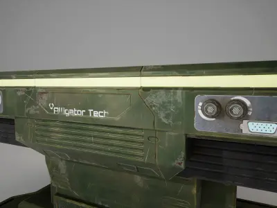 Scifi Table Low-poly 3D model