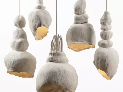 Clay lamps - 5 models 3D model
